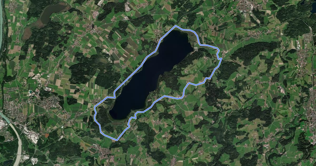 Маршрут Simssee Rundweg на спутниковом снимке