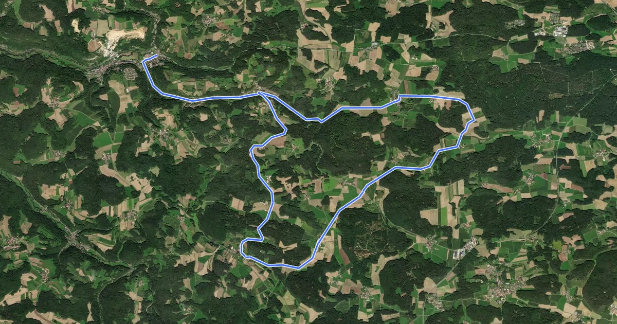 Маршрут Simultankirchen-Radweg Route 1 на спутниковом снимке