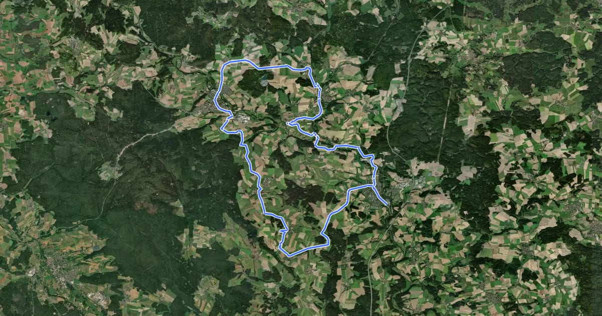 Маршрут Simultankirchen-Radweg Route 10 на спутниковом снимке