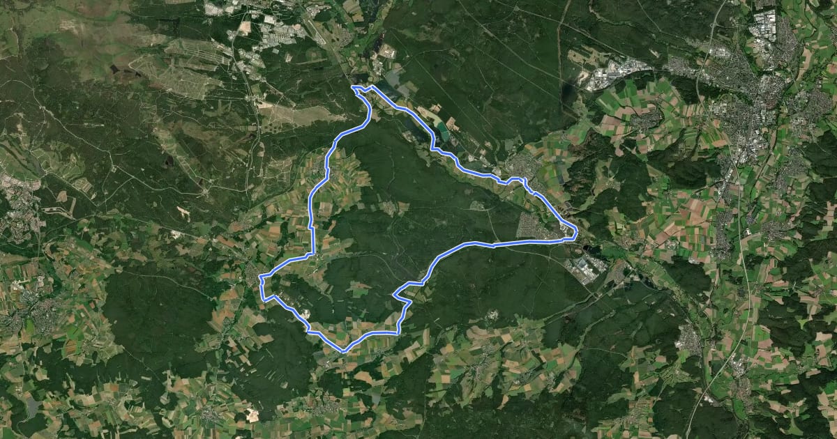 Маршрут Simultankirchen-Radweg Route 5 на спутниковом снимке