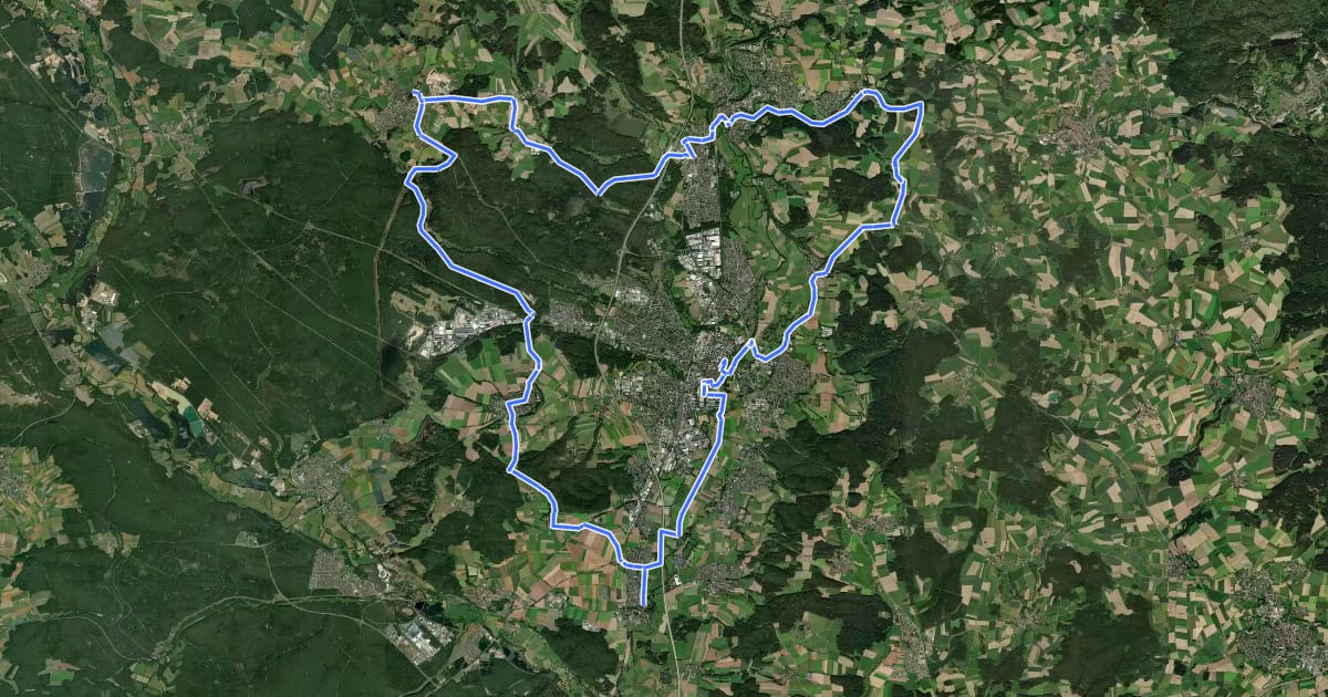 Маршрут Simultankirchen-Radweg Route 6 на спутниковом снимке