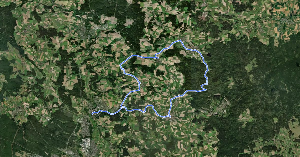 Маршрут Simultankirchen-Radweg Route 8 на спутниковом снимке