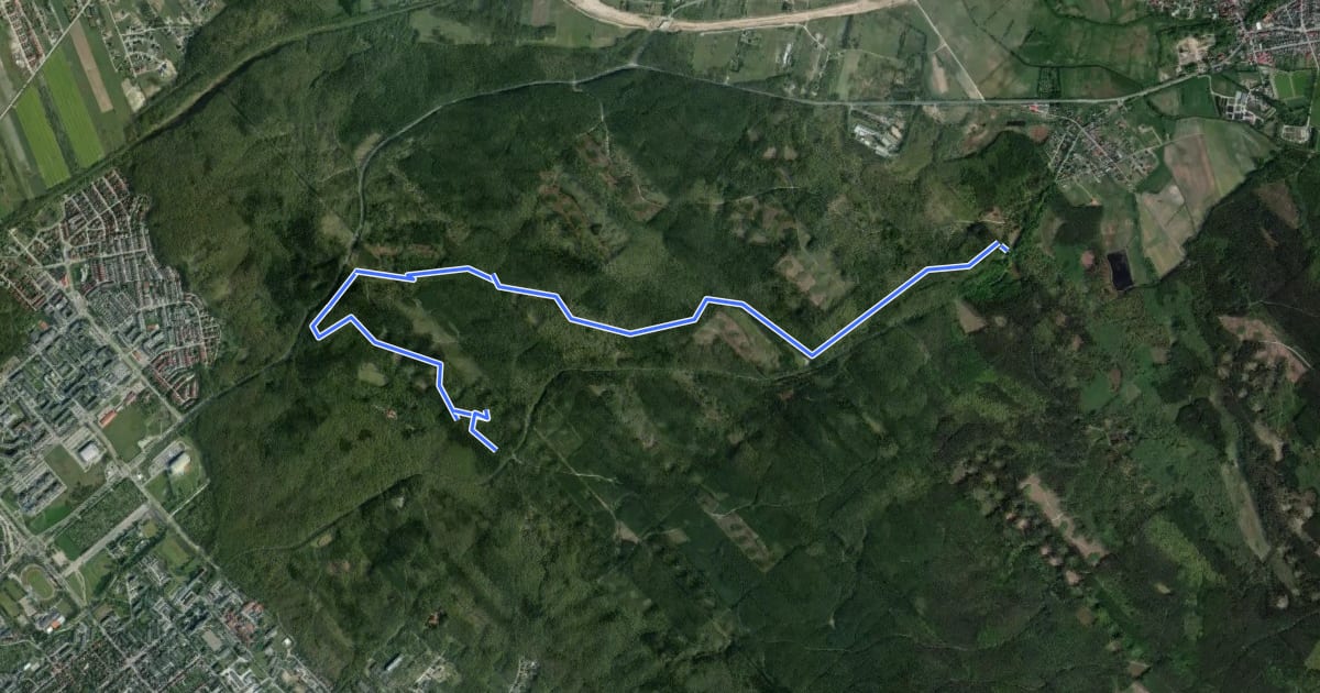 Маршрут Single Track Góra Chełmska на спутниковом снимке