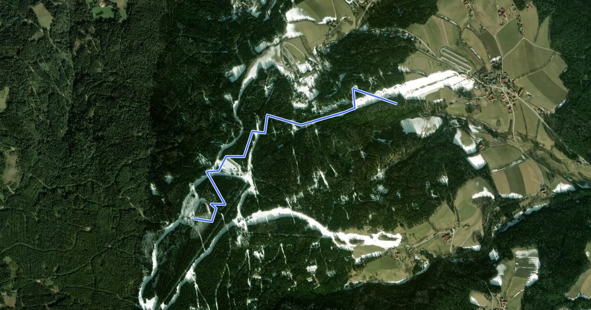 Маршрут Single Trail на спутниковом снимке