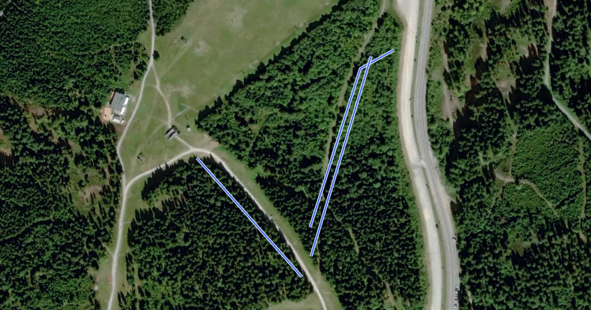 Маршрут Single trail на спутниковом снимке