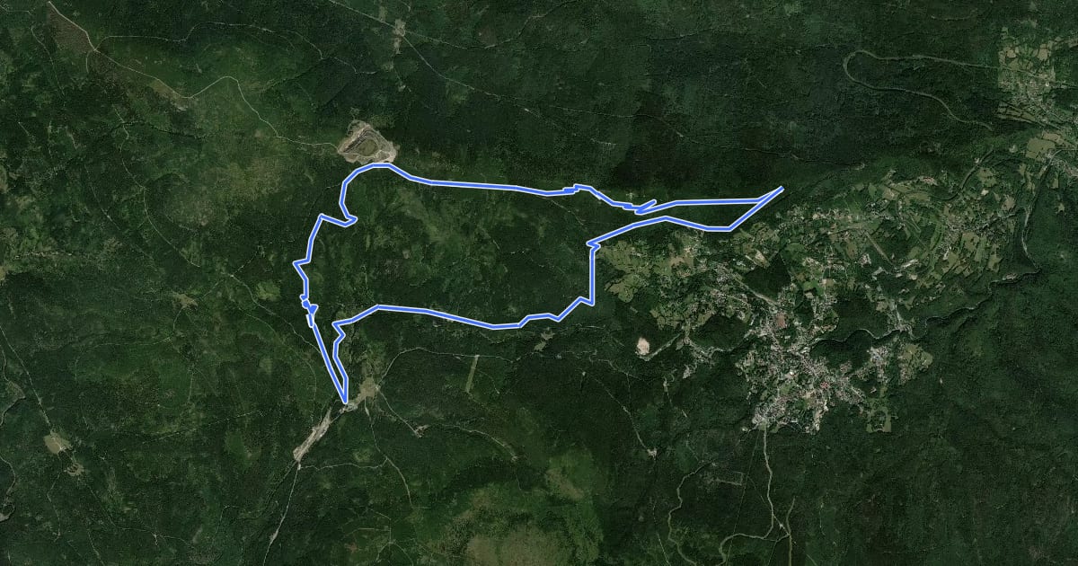 Маршрут Singletrack 14 на спутниковом снимке