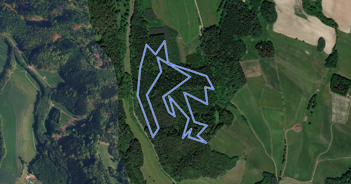 Маршрут Singletrack Glacensis: Źródełko на спутниковом снимке