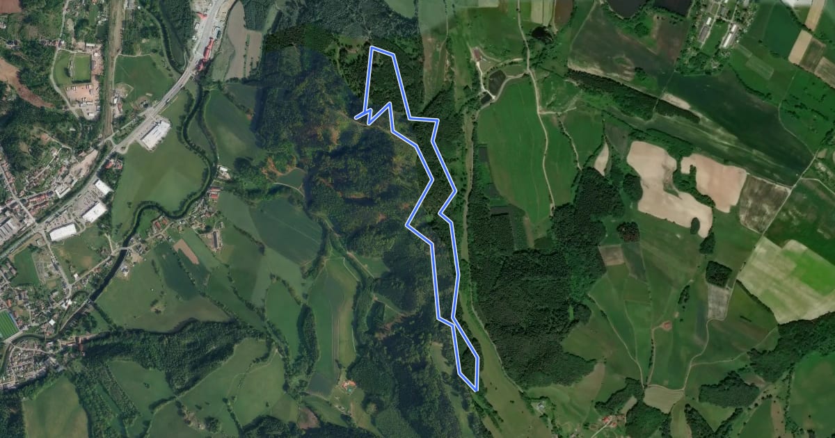 Маршрут Singletrack Glacensis: Za Rzeka на спутниковом снимке