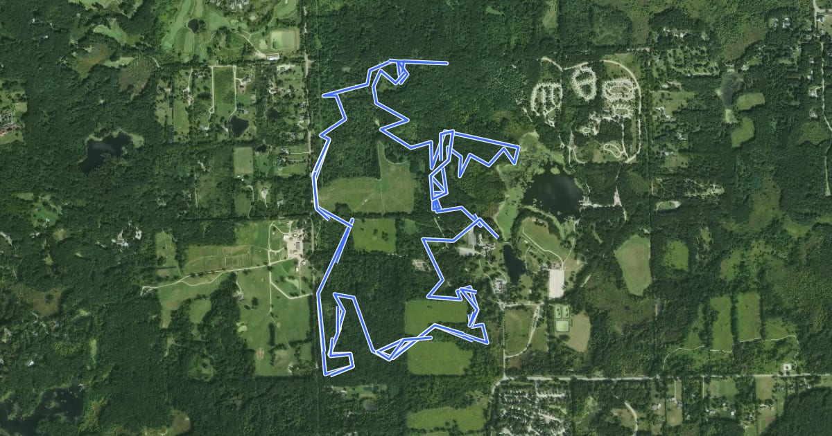 Маршрут Singletrack Mountain Bike на спутниковом снимке