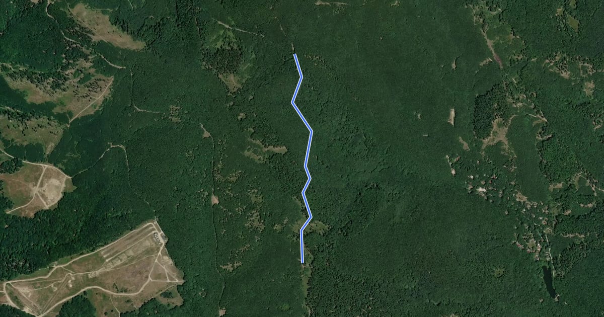 Маршрут Singletrack pod Konskými hlavami на спутниковом снимке