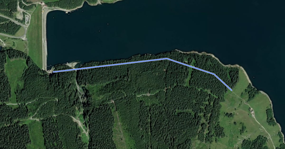 Маршрут Singletrail Bärschlagweg на спутниковом снимке