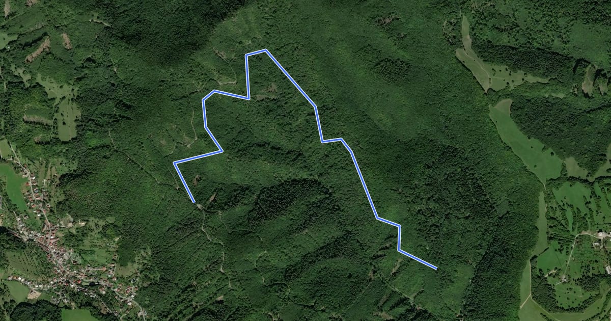 Маршрут Singletrail Dlhý на спутниковом снимке
