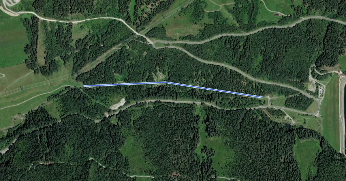 Маршрут Singletrail Fingsingau на спутниковом снимке