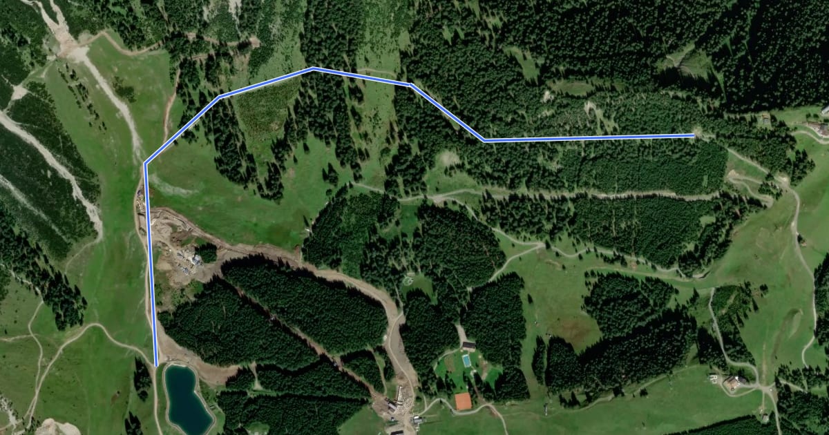 Маршрут Singletrail Höhenweg на спутниковом снимке