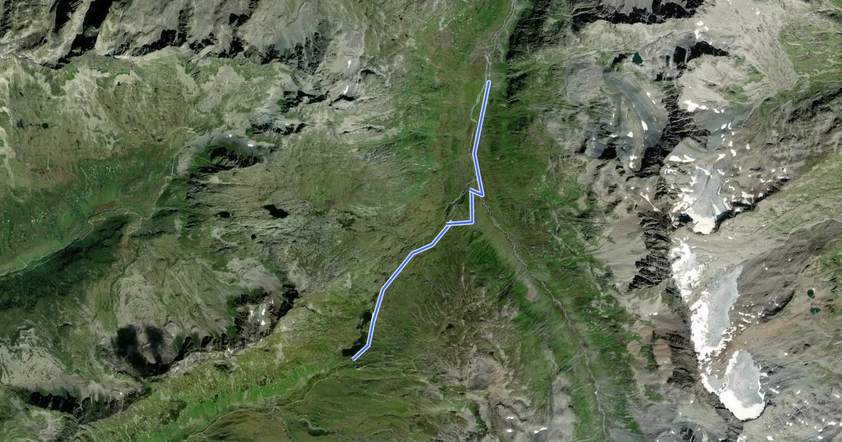 Маршрут Singletrail Heilbronnerhütte на спутниковом снимке