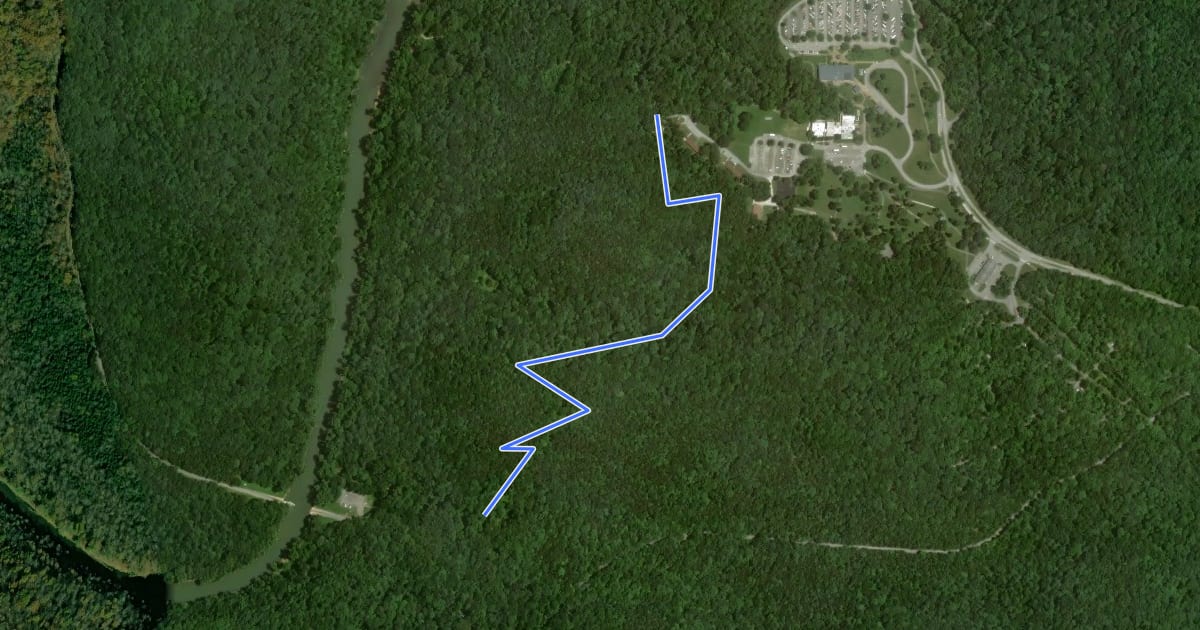 Маршрут Sinkhole Trail на спутниковом снимке