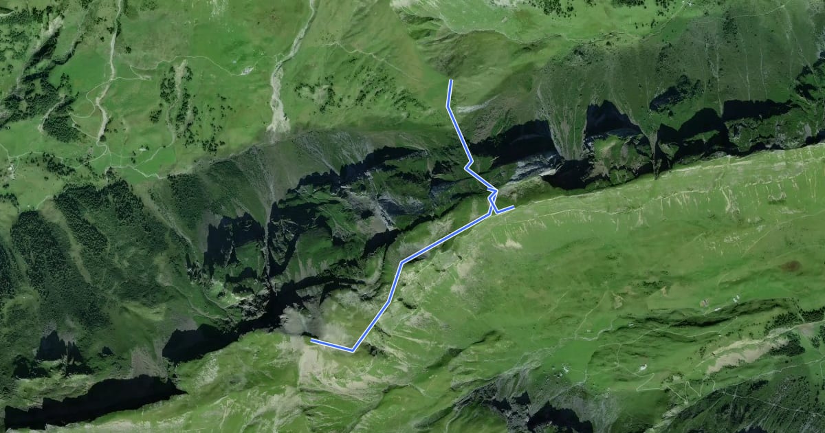 Маршрут Sinsgäuer Schonegg - Oberalp на спутниковом снимке