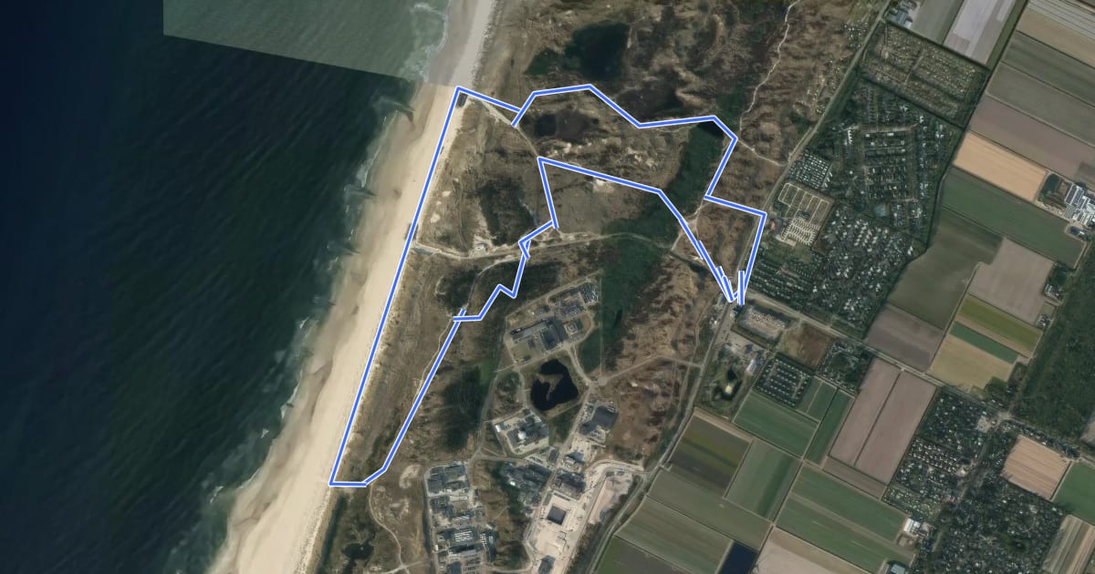 Маршрут Sint Maartenszee oranje 5,7 km на спутниковом снимке
