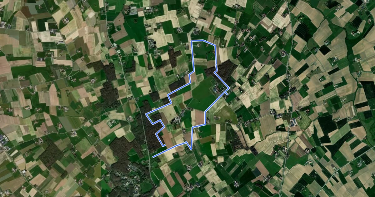 Маршрут Sint-Sixtus wandelroute на спутниковом снимке