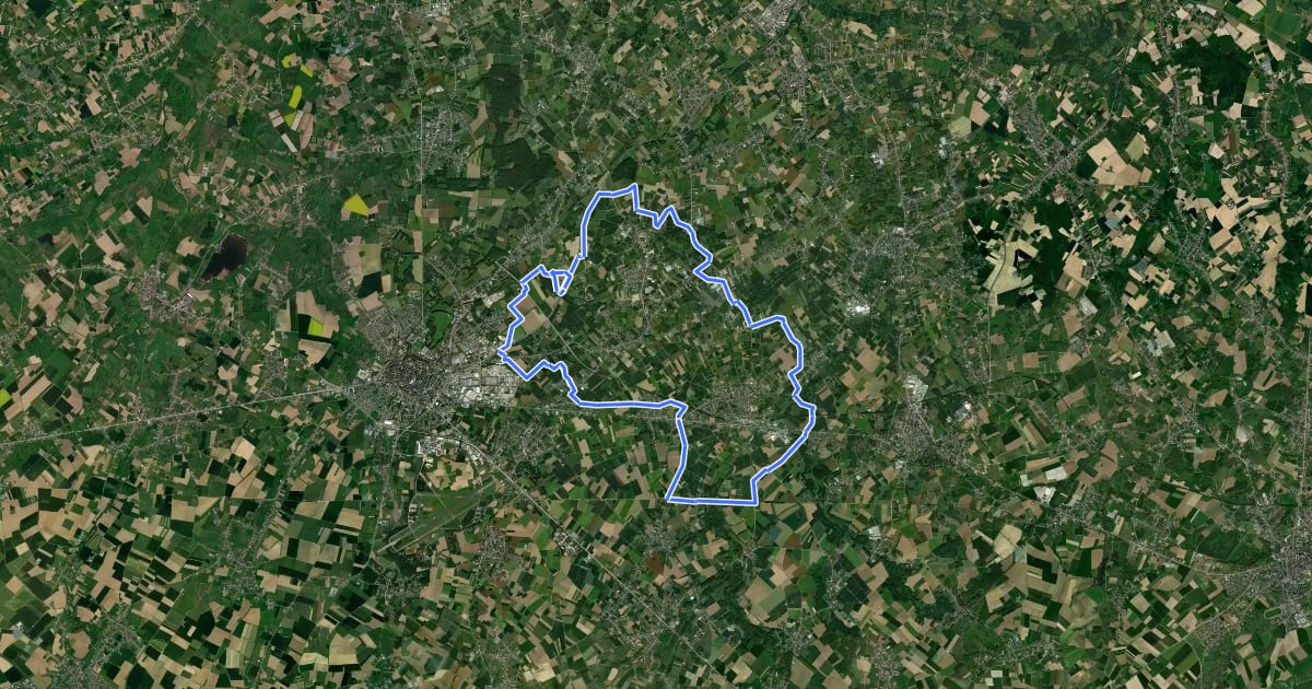 Маршрут Sint-Truiden Groen на спутниковом снимке