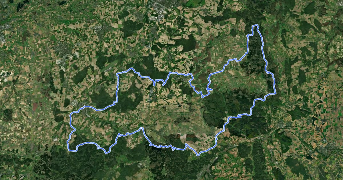 Маршрут Sintfeld-Höhenweg на спутниковом снимке
