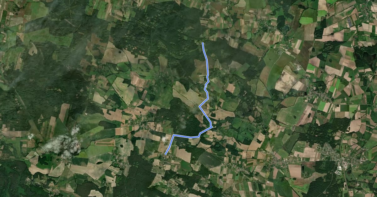 Маршрут Siodłkowice-Staszowice на спутниковом снимке