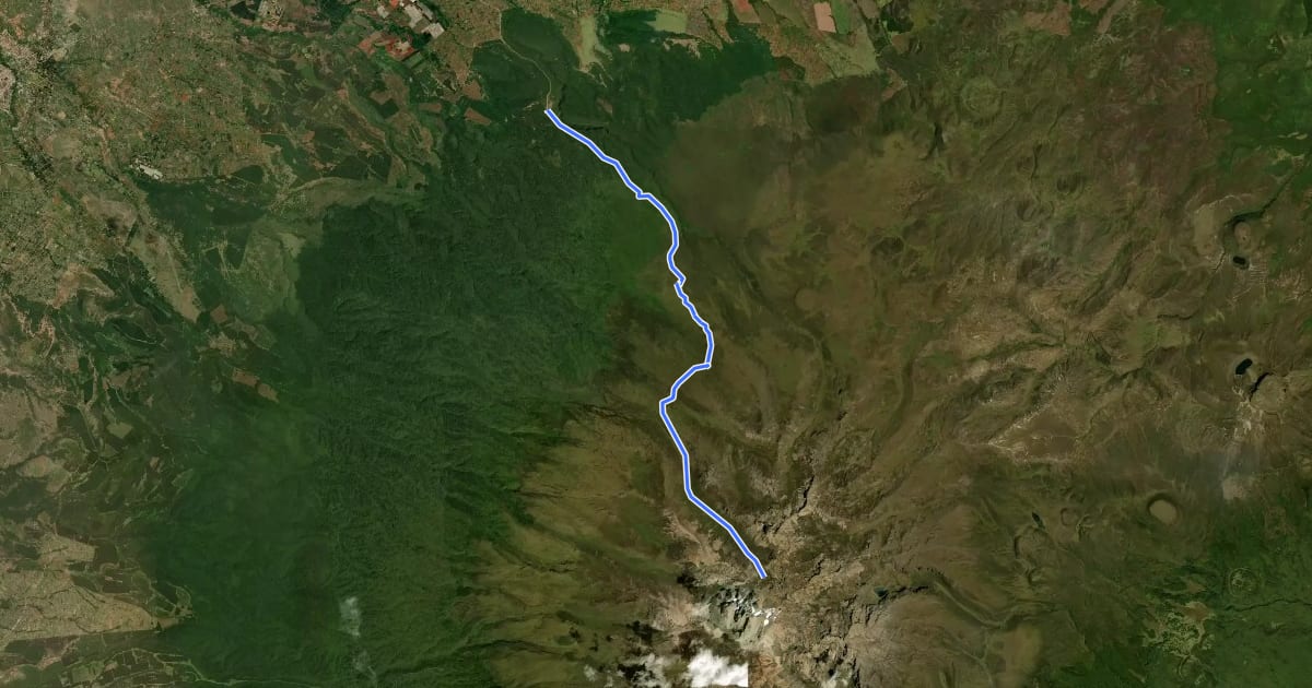 Маршрут Sirimon route на спутниковом снимке