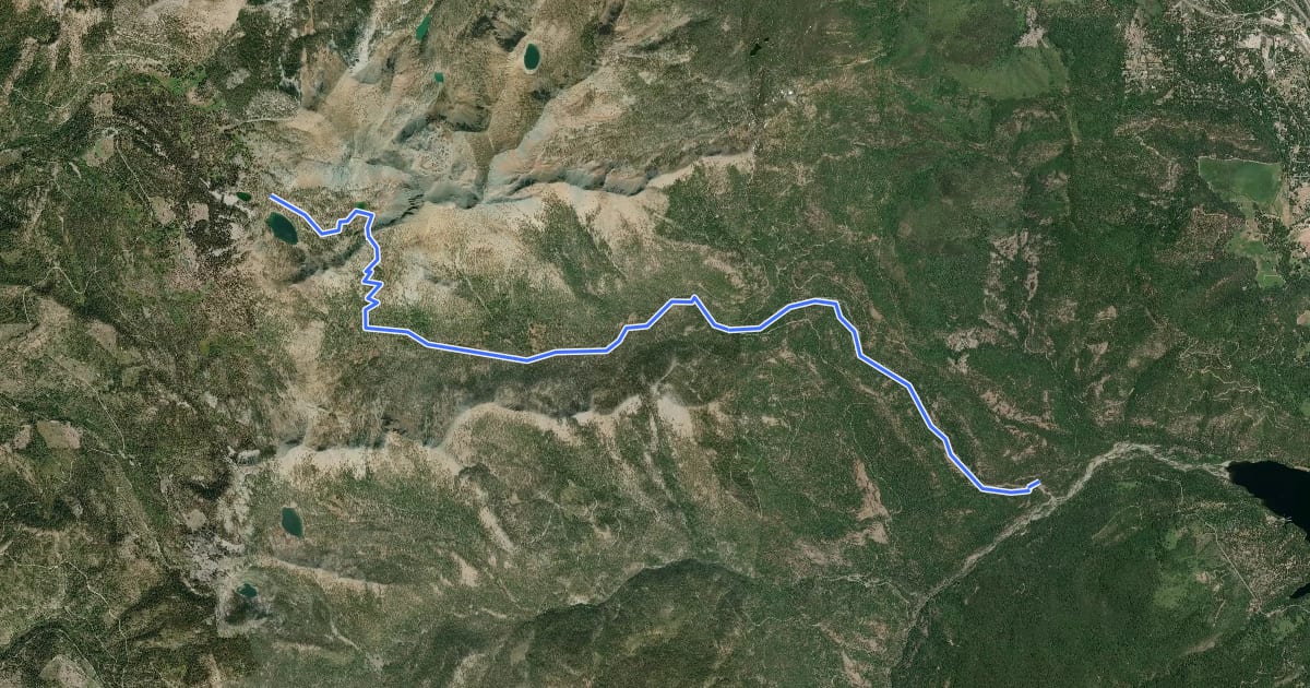 Маршрут Sisson-Callahan National Recreation Trail на спутниковом снимке