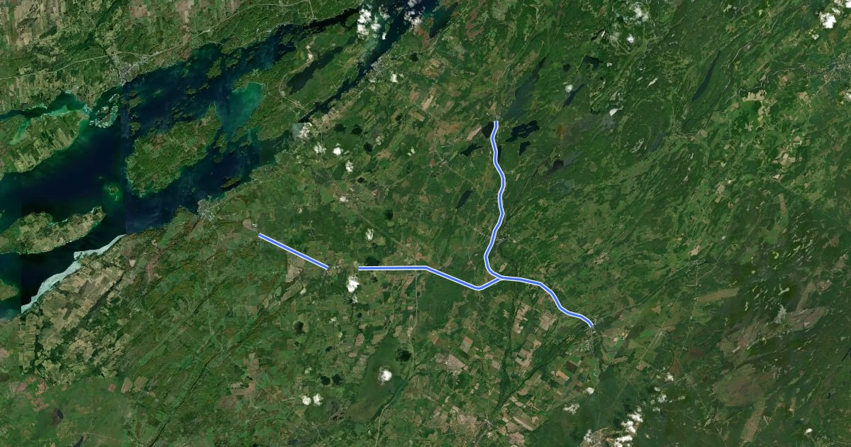 Маршрут Sissy Danforth Rivergate Trail на спутниковом снимке