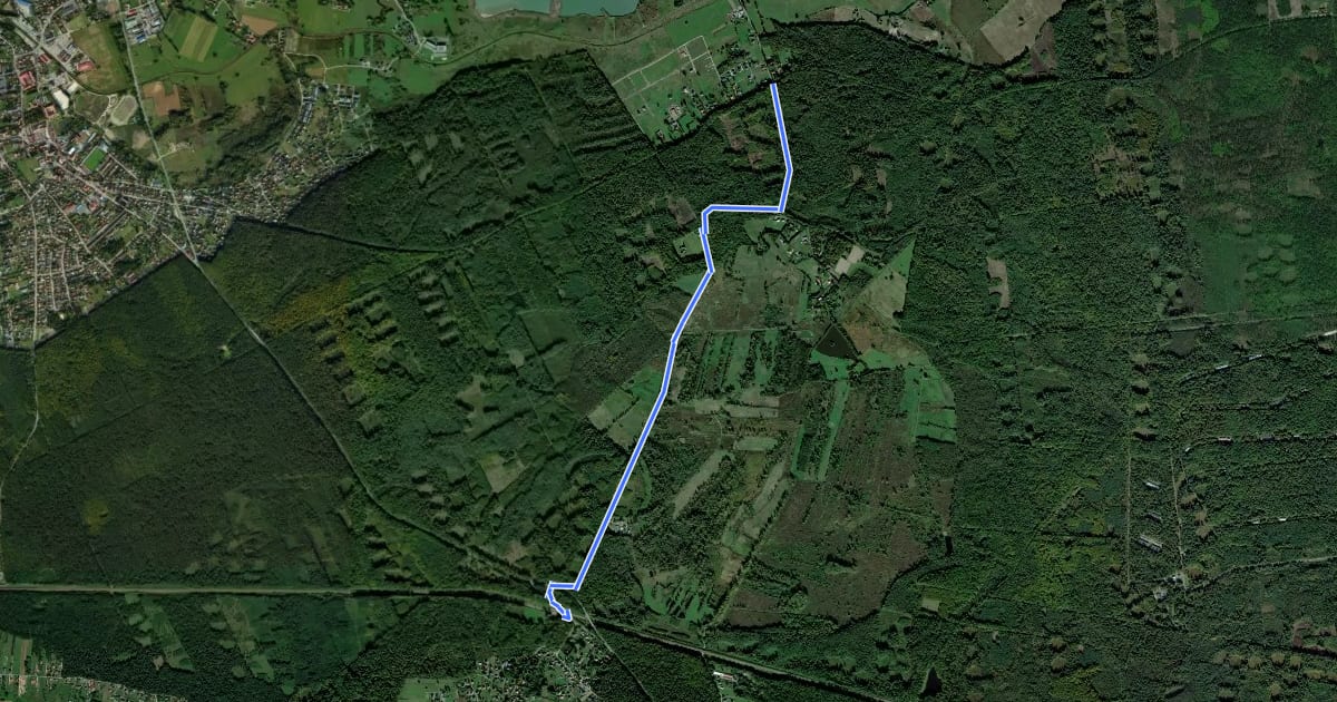 Маршрут Sitowiec - Szarów на спутниковом снимке