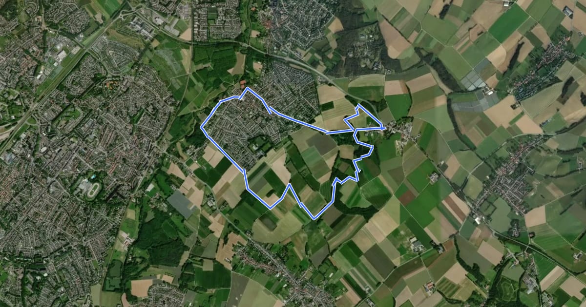 Маршрут Sittard-Geleen SG2 Heemtuinroute на спутниковом снимке