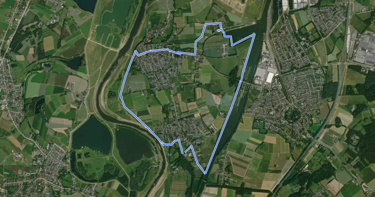 Маршрут Sittard-Geleen SG4 Grevenbicht langs Obbicht на спутниковом снимке