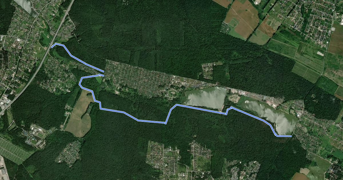 Маршрут Siverka trail на спутниковом снимке