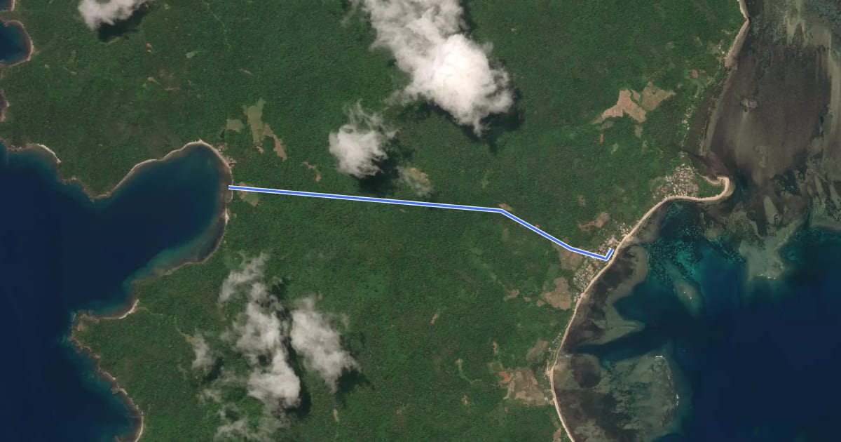 Маршрут Siwangag Cove Trail на спутниковом снимке