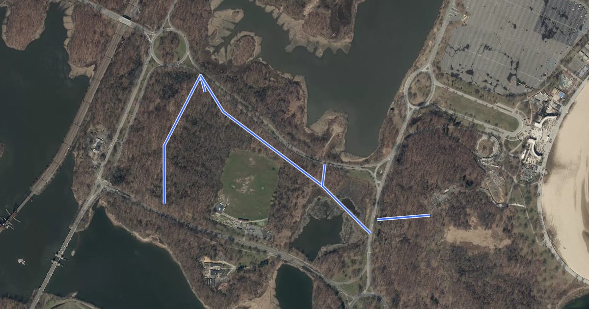 Маршрут Siwanoy Trail на спутниковом снимке