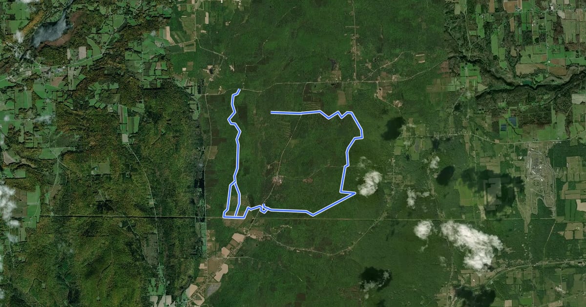 Маршрут Six Nations - A Trail на спутниковом снимке