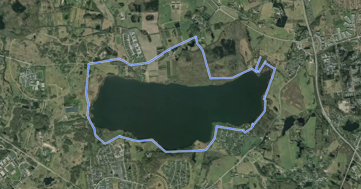 Маршрут Sjælsø Rundtur на спутниковом снимке