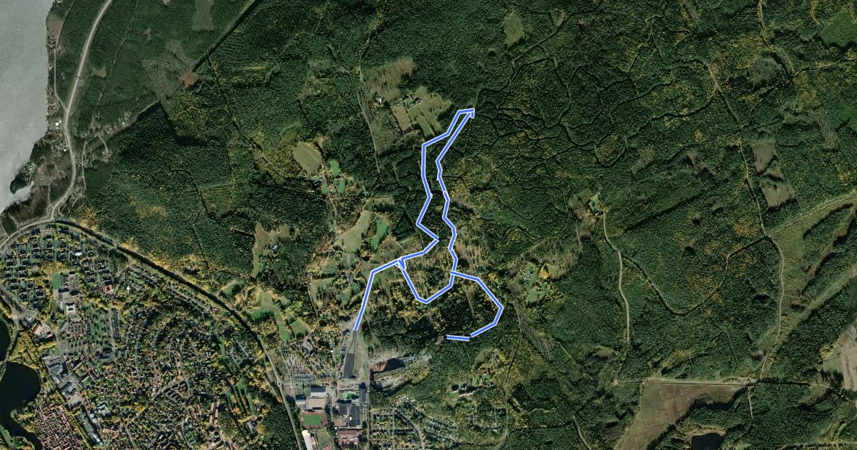 Маршрут Sjulsarvsspåren 5 km на спутниковом снимке