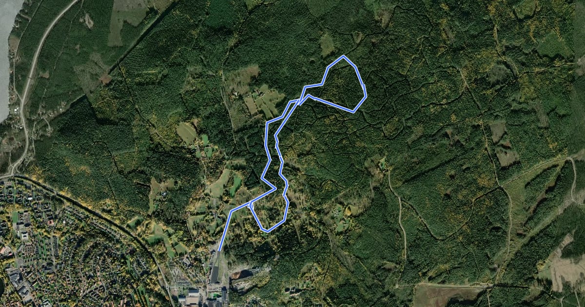 Маршрут Sjulsarvsspåren 7,5 km на спутниковом снимке