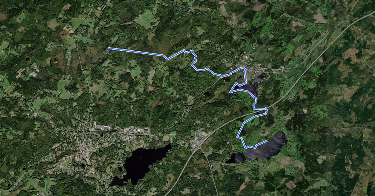 Маршрут Skåneleden 1, Etapp 12: Lärkesholm-Bjärabygget на спутниковом снимке