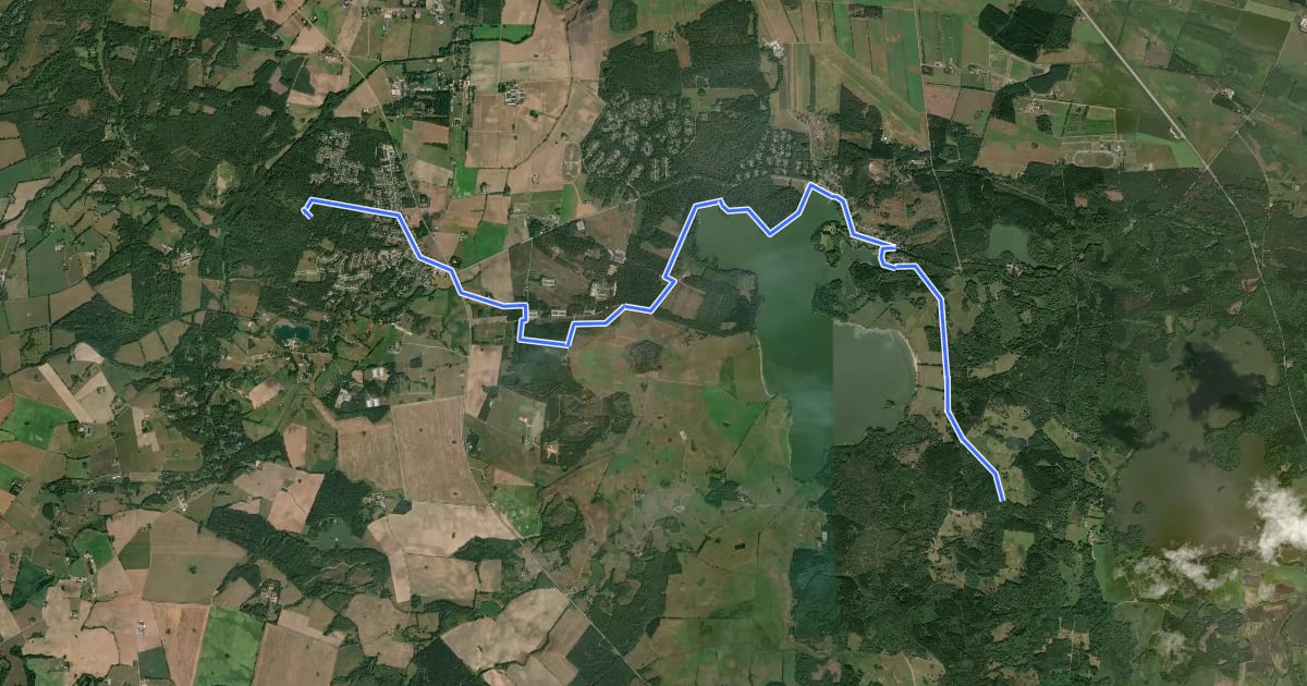 Маршрут Skåneleden 2, Etapp 20: Blentarp-Snogeholm на спутниковом снимке
