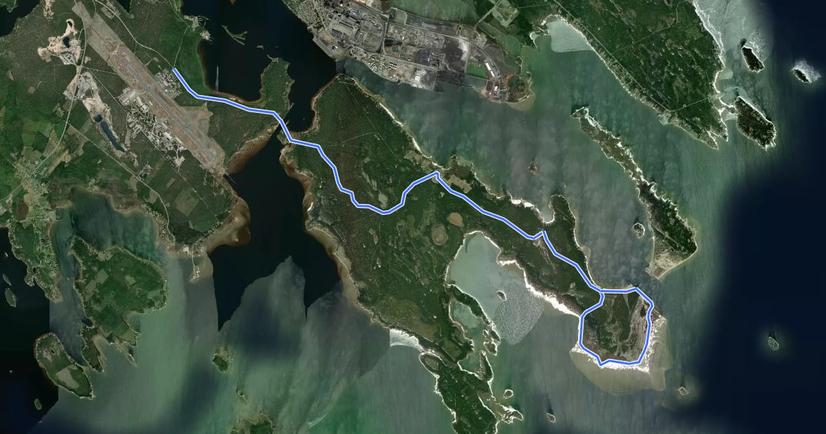 Маршрут Skärgårdsleden на спутниковом снимке