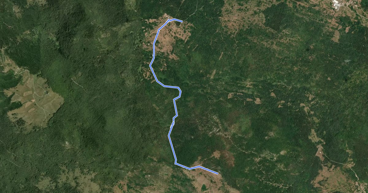 Маршрут Skadanščina - M. vrata - V. Plešivica на спутниковом снимке