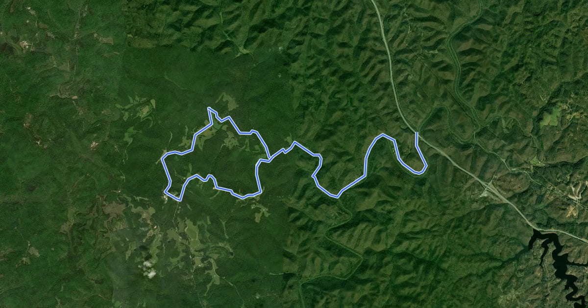 Маршрут Skagg's Trace Trail на спутниковом снимке