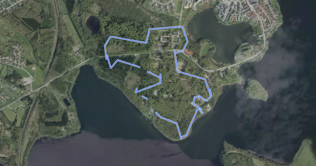 Маршрут Skanderborg Dyrehave - Rød Rute на спутниковом снимке