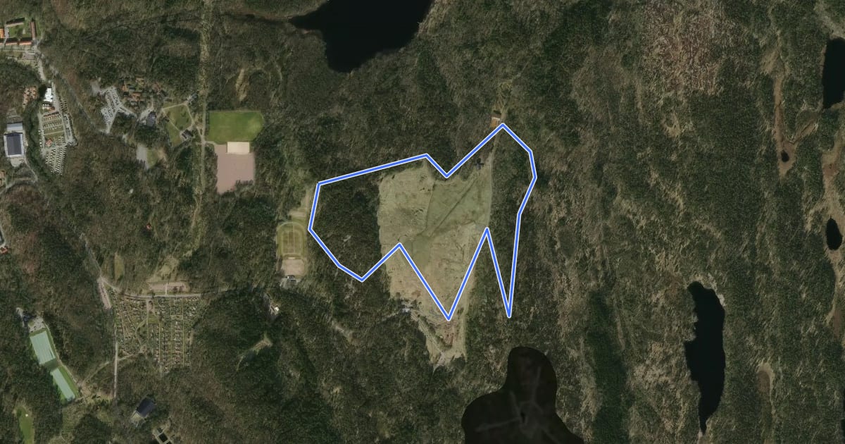 Маршрут Skatås MTB-spår на спутниковом снимке