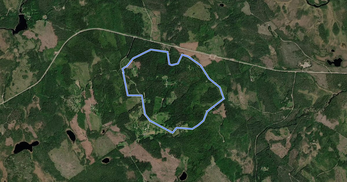 Маршрут Skattlösberg 5,5 km на спутниковом снимке