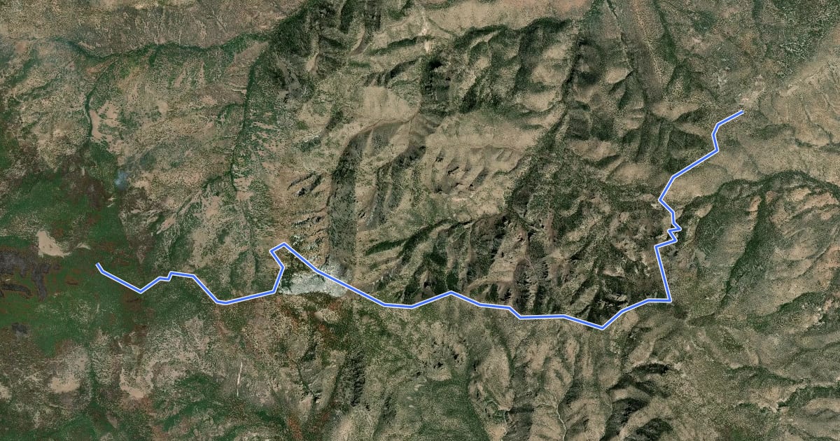 Маршрут Skeleton Ridge Trail на спутниковом снимке