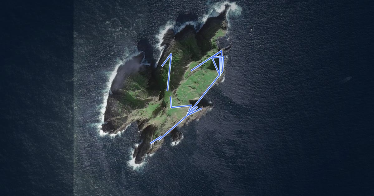 Маршрут Skellig Monastery на спутниковом снимке