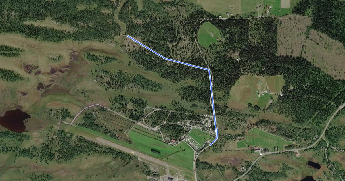 Маршрут Ski Lægeret NW на спутниковом снимке
